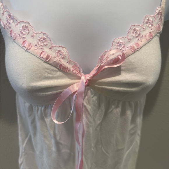 Victoria secret brand new without tag cotton White Lace bow Nightgown - Picture 4 of 6